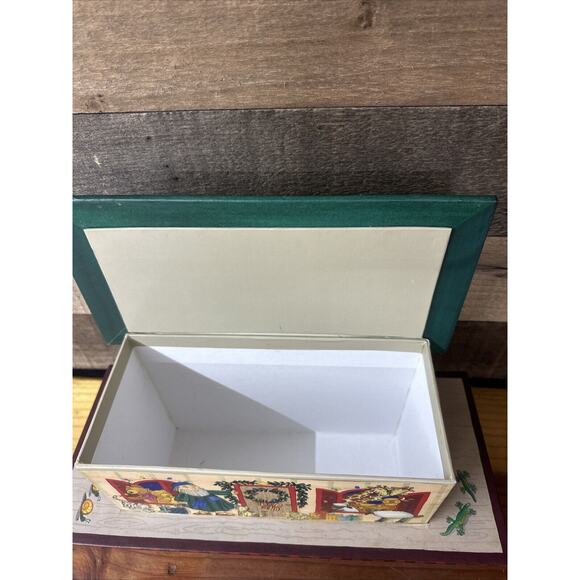Vintage Hallmark Christmas Card Holder Gift Box Noah's Ark Lid 13.25” Long - Picture 2 of 6